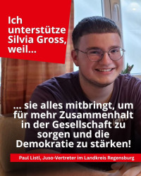 Paul Listl, Juso-Vertreter im Landkreis Regensburg